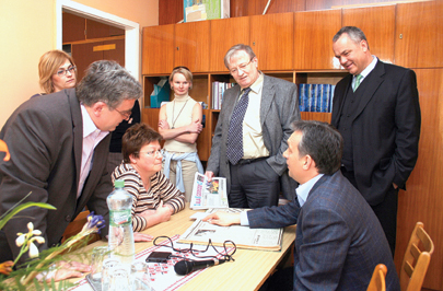 Orbán Viktor szerkesztőségünkben.