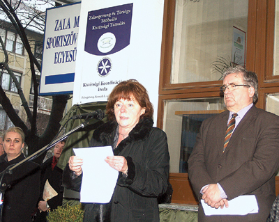 Dr. Szkely Judit az nneplyes avatson.