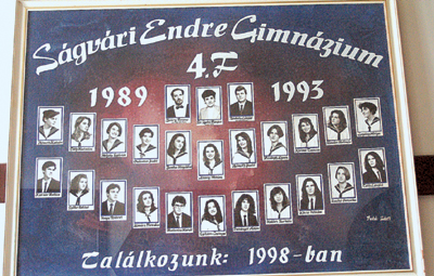 Korabeli tabl a Sgvri Endre Gimnziumbl.